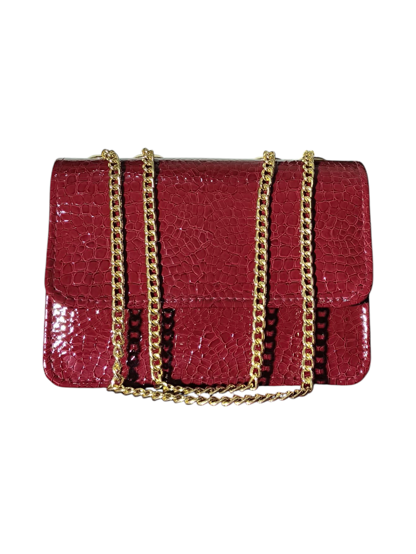 Croco Chain shoulder bag