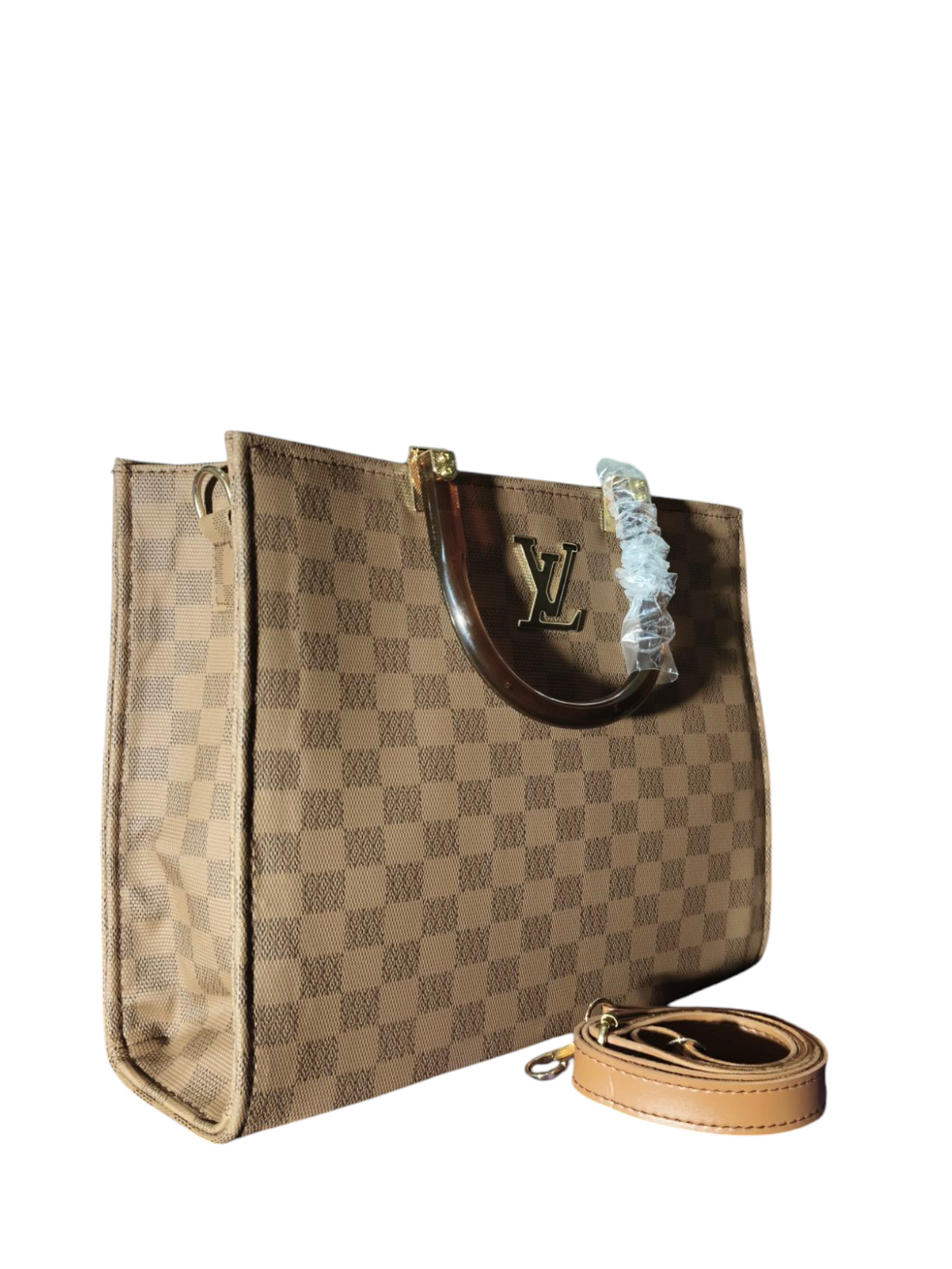 Classy Check Box bag - brown